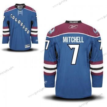 Herren Reebok Colorado Avalanche #7 John Mitchell Authentisch Royal ersatzweise NHL Trikots – Blau