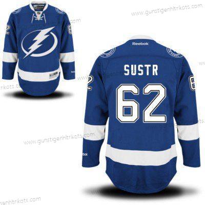 Herren Reebok Tampa Bay Lightning #62 Andrej Sustr Royal Heimtrikots NHL Trikots – Blau