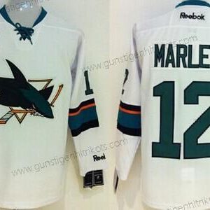 Herren San Jose Sharks #12 Patrick Marleau 2014 Trikots – Weiß