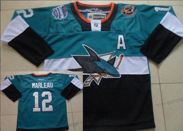 Herren San Jose Sharks #12 Patrick Marleau 2015 Stadium Series #2 Trikots – Blau Schwarz