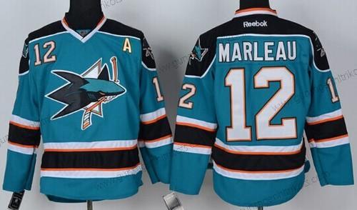 Herren San Jose Sharks #12 Patrick Marleau Trikots – Blau