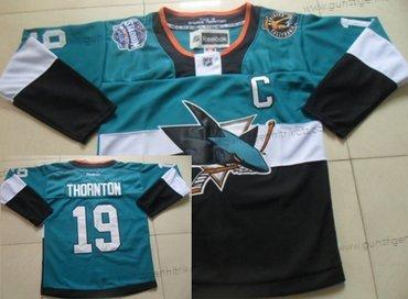 Herren San Jose Sharks #19 Joe Thornton 2015 Stadium Series #2 Trikots – Blau Schwarz