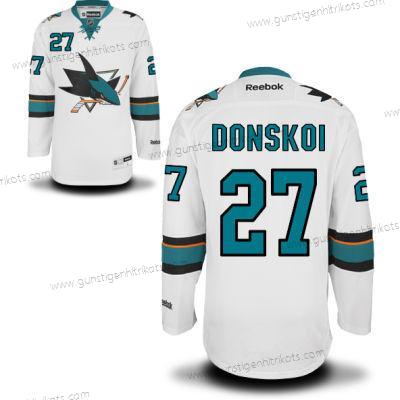 Herren San Jose Sharks #27 Joonas Donskoi Auswärtstrikots Hockey Trikots – Weiß