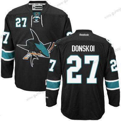 Herren San Jose Sharks #27 Joonas Donskoi Ausweichtrikot Hockey Trikots – Schwarz