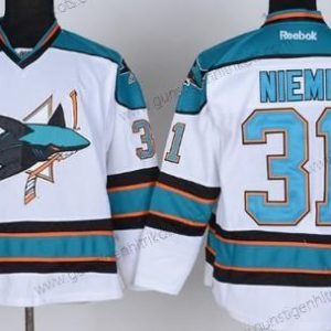 Herren San Jose Sharks #31 Antti Niemi Trikots – Weiß