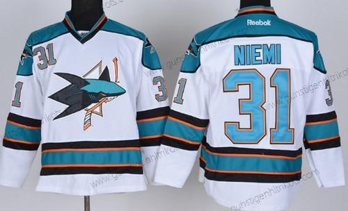 Herren San Jose Sharks #31 Antti Niemi Trikots – Weiß