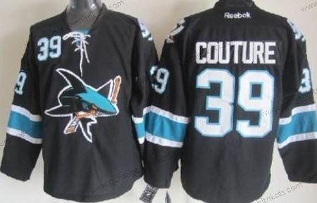 Herren San Jose Sharks #39 Logan Couture Ausweichtrikot Trikots – Schwarz