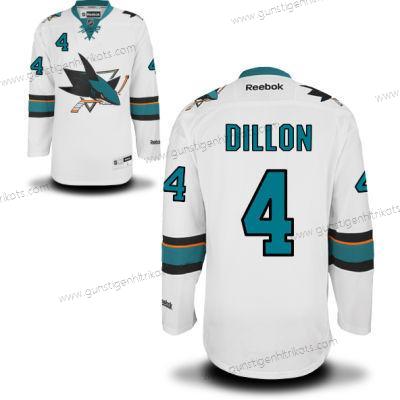 Herren San Jose Sharks #4 Brenden Dillon Auswärtstrikots Trikots – Weiß