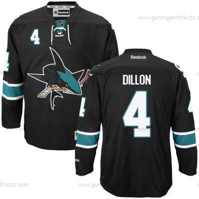 Herren San Jose Sharks #4 Brenden Dillon Ausweichtrikot Trikots – Schwarz