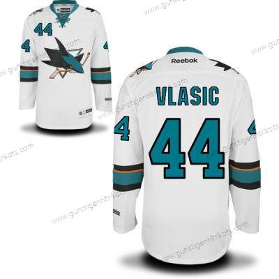 Herren San Jose Sharks #44 Marc-Edouard Vlasic Auswärtstrikots Hockey Trikots – Weiß