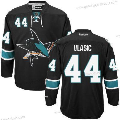 Herren San Jose Sharks #44 Marc-Edouard Vlasic Ausweichtrikot Hockey Trikots – Schwarz