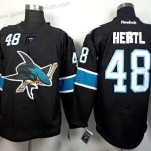 Herren San Jose Sharks #48 Tomas Hertl Ausweichtrikot Trikots – Schwarz