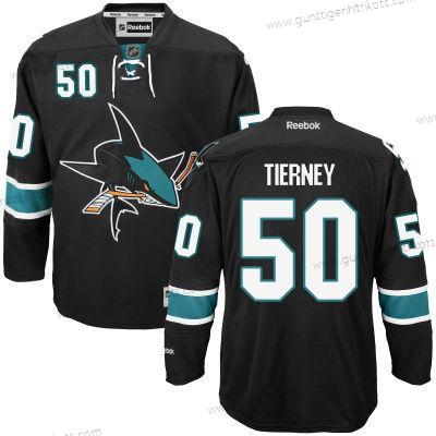 Herren San Jose Sharks #50 Chris Tierney Ausweichtrikot Hockey Trikots – Schwarz