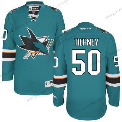 Herren San Jose Sharks #50 Chris Tierney Heimtrikots Trikots – Blaugrün