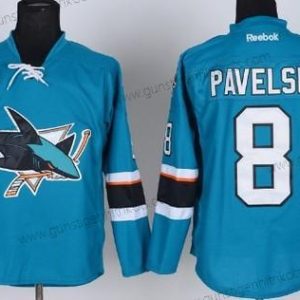 Herren San Jose Sharks #8 Joe Pavelski 2014 Trikots – Blau