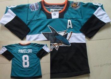 Herren San Jose Sharks #8 Joe Pavelski 2015 Stadium Series #2 Trikots – Blau Schwarz