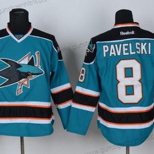 Herren San Jose Sharks #8 Joe Pavelski Trikots – Blau