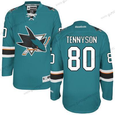 Herren San Jose Sharks #80 Matt Tennyson Heimtrikots Trikots – Blaugrün