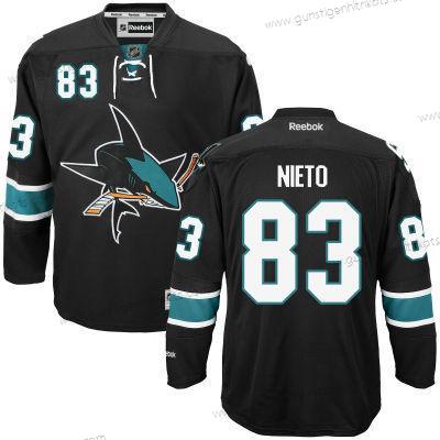 Herren San Jose Sharks #83 Matt Nieto Ausweichtrikot Trikots – Schwarz