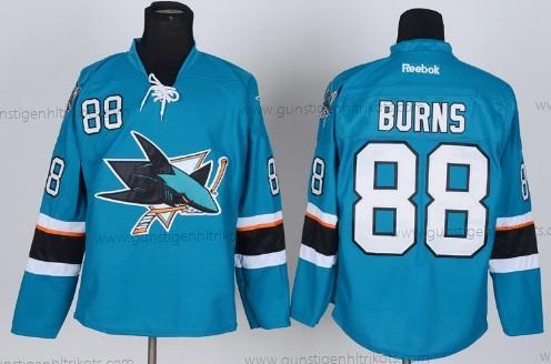 Herren San Jose Sharks #88 Brent Burns 2014 Trikots – Blau