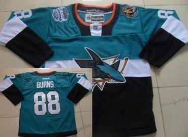 Herren San Jose Sharks #88 Brent Burns 2015 Stadium Series #2 Trikots – Blau Schwarz