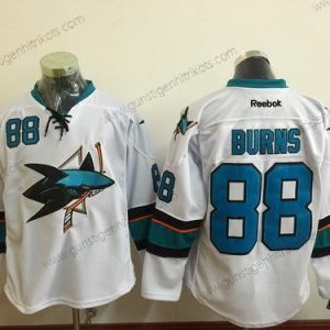 Herren San Jose Sharks #88 Brent Burns Auswärtstrikots Hockey Trikots – Weiß