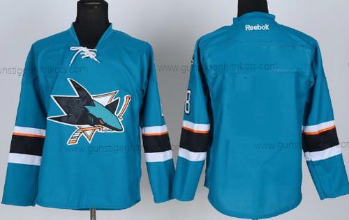 Herren San Jose Sharks Leer 2014 Trikots – Blau