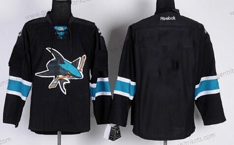 Herren San Jose Sharks Leer Ausweichtrikot Trikots – Schwarz