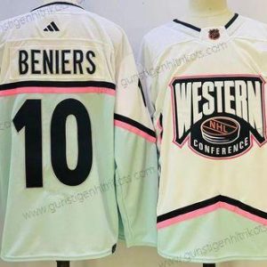 Herren Seattle Kraken #10 Matty Beniers 2023 All-Star Game Strickerei Trikots – Weiß