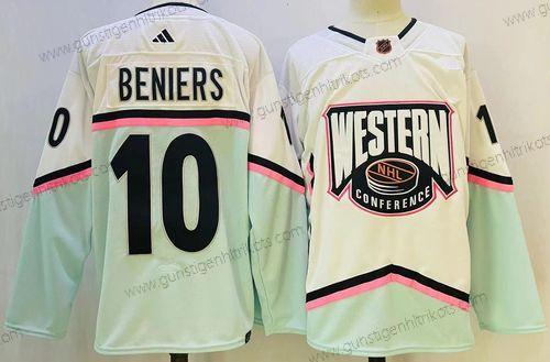 Herren Seattle Kraken #10 Matty Beniers 2023 All-Star Game Strickerei Trikots – Weiß