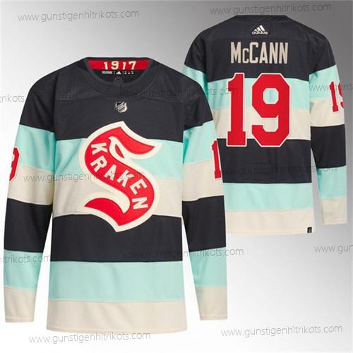 Herren Seattle Kraken #19 Jared Mccann 2024 Winter Klassisch Primegreen Strickerei Trikots – Blau