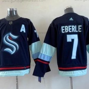 Herren Seattle Kraken #7 Jordan Eberle Authentisch Trikots – Marineblau