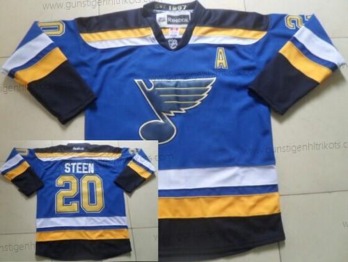 Herren St. Louis Blues #20 Alexander Steen 2014 Trikots – Blau