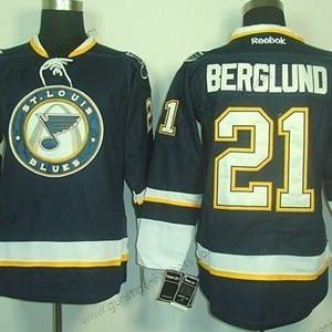 Herren St. Louis Blues #21 Patrik Berglund Ausweichtrikot Trikots – Marineblau Blau