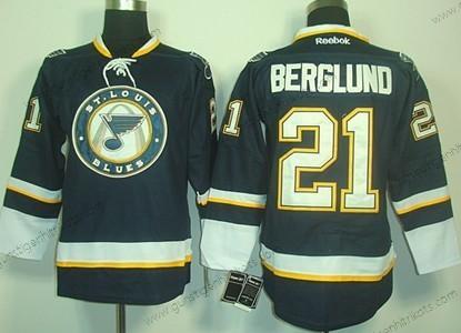 Herren St. Louis Blues #21 Patrik Berglund Ausweichtrikot Trikots – Marineblau Blau