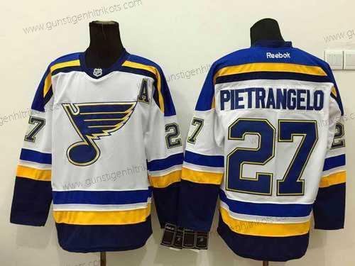 Herren St. Louis Blues #27 Alex Pietrangelo 2014 Trikots – Weiß