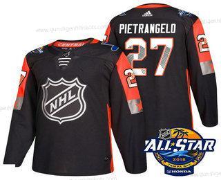 Herren St. Louis Blues #27 Alex Pietrangelo 2018 NHL All-Star Strickerei Ice Hockey Trikots – Schwarz