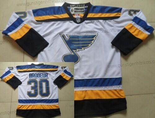 Herren St. Louis Blues #30 Martin Brodeur 2014 Trikots – Weiß