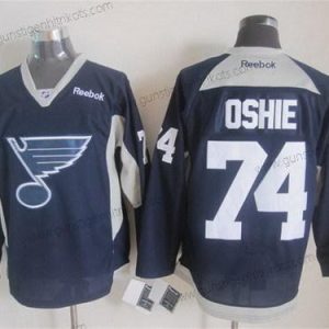 Herren St. Louis Blues #74 T. J. Oshie 2014 Training Trikots – Marineblau Blau