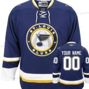 Herren St. Louis Blues Personalisiertes Ausweichtrikot Trikots – Blau