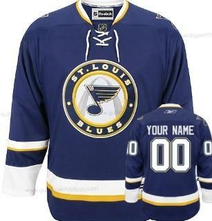 Herren St. Louis Blues Personalisiertes Ausweichtrikot Trikots – Blau