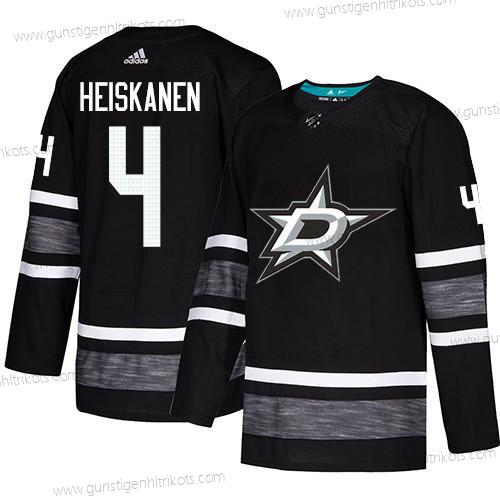 Herren Stars #4 Miro Heiskanen Authentisch 2019 All-Star Strickerei Hockey Trikots – Schwarz