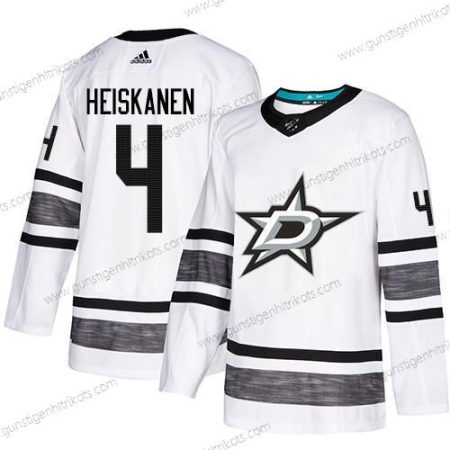 Herren Stars #4 Miro Heiskanen Authentisch 2019 All-Star Strickerei Hockey Trikots – Weiß