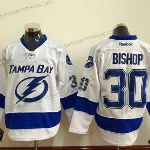 Herren Tampa Bay Lightning #30 Ben Bishop Trikots – Weiß