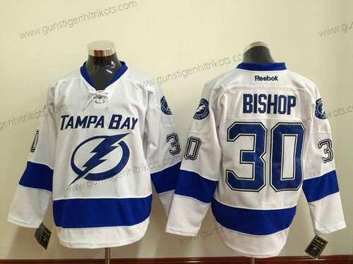 Herren Tampa Bay Lightning #30 Ben Bishop Trikots – Weiß