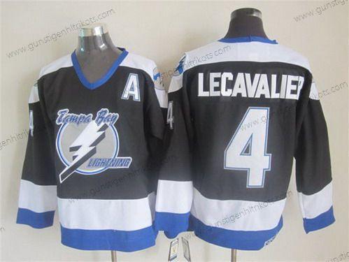 Herren Tampa Bay Lightning #4 Vincent Lecavalier 2003-04 CCM Vintage – Schwarz