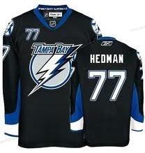 Herren Tampa Bay Lightning #77 Victor Hedman Trikots – Schwarz