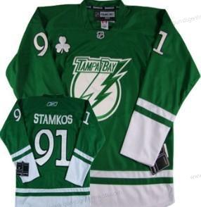 Herren Tampa Bay Lightning #91 Steven Stamkos St. Patrick’S Day Trikots – Grün