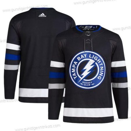 Herren Tampa Bay Lightning Leer 2024 Stadium Series Strickerei Trikots – Schwarz