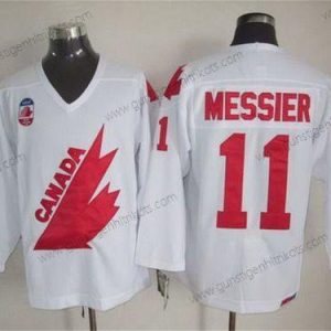 Herren Team Kanada #11 Mark Messier 1991 Olympic CCM Vintage – Weiß